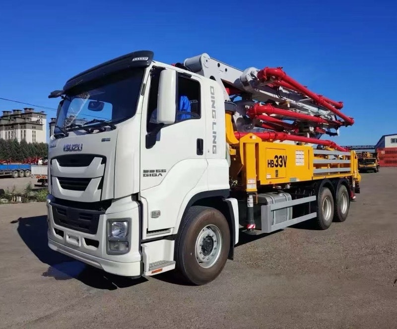 Автобетононасос SCHWING HB33V — стрела 33 метра на шасси ISUZU GIGA 6×4