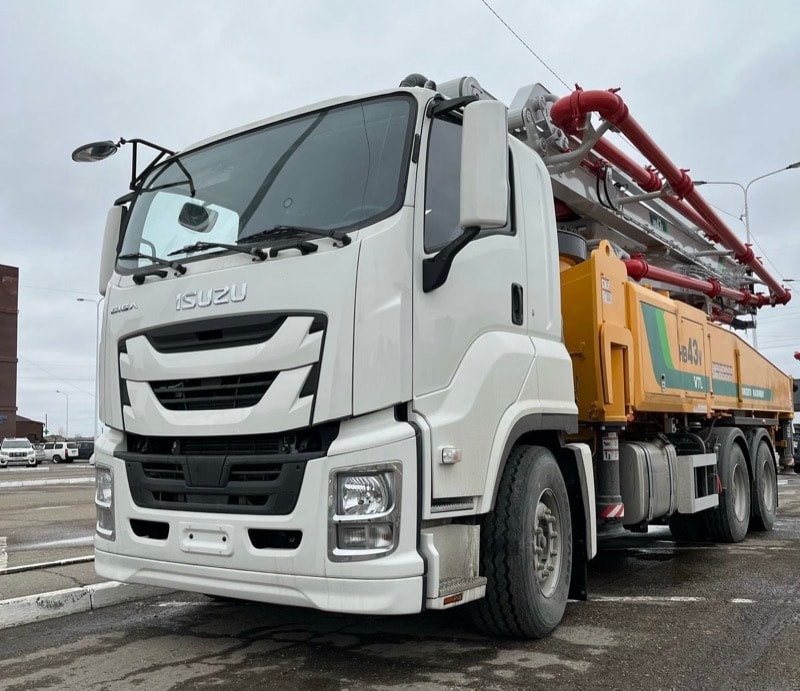 Автобетононасос SCHWING HB43V — стрела 43 метров на шасси ISUZU GIGA 6×4